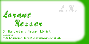 lorant messer business card